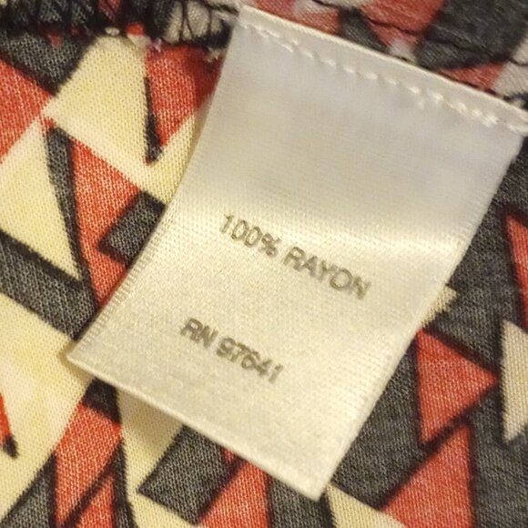 J. Jill Red & Black Triangle Print Shirt Dress - Picture 9 of 10